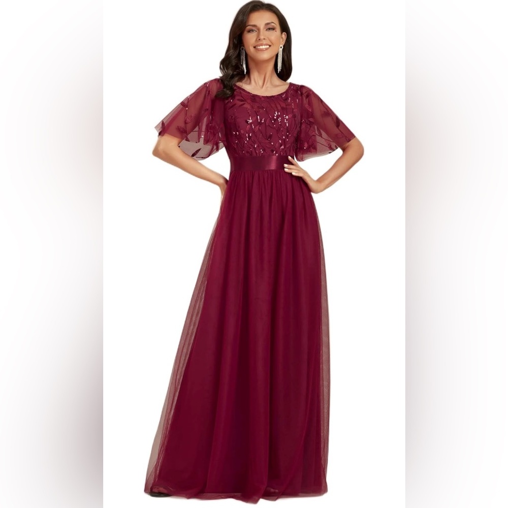 NWT Everpretty ruby red gown